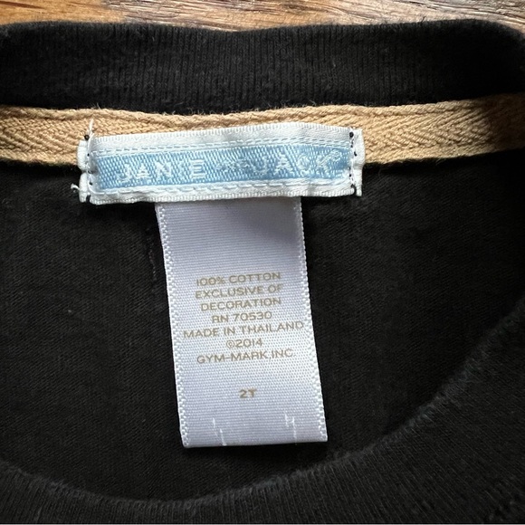 🆕 Janie and Jack black long sleeved shirt with reindeer embroidered - Picture 3 of 6